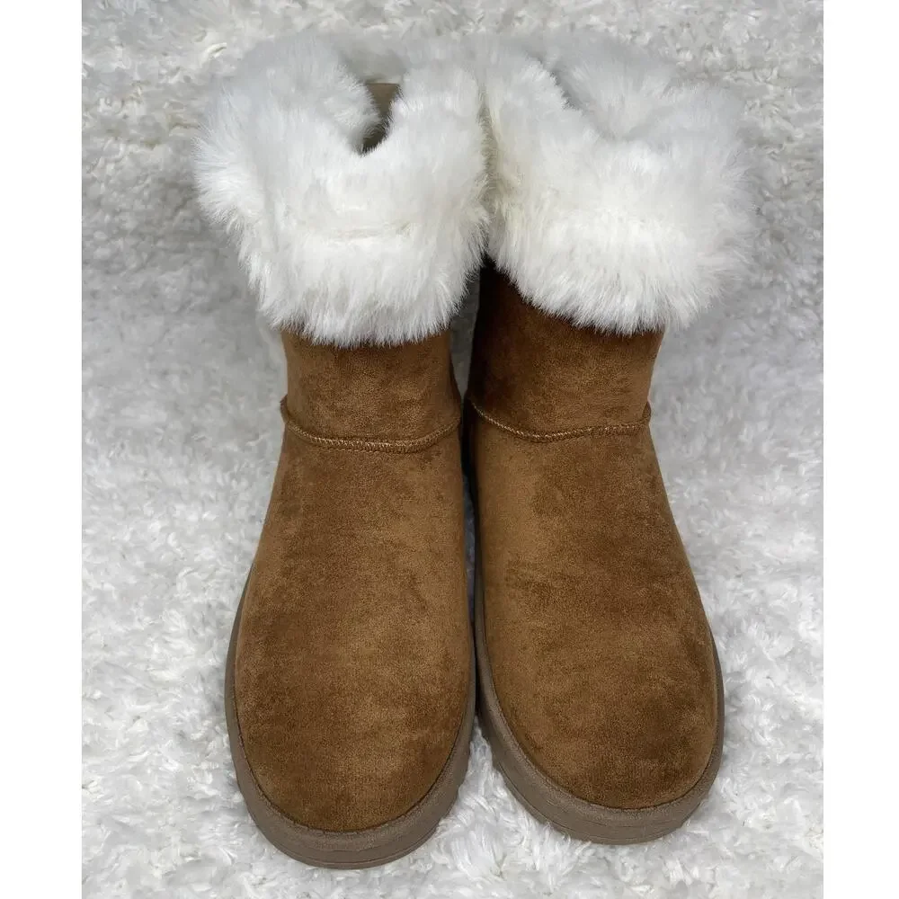 Sonoma Brown Faux Fur Boots Chestnut Alainaa Snow Winter Girls 4 Goods For Life